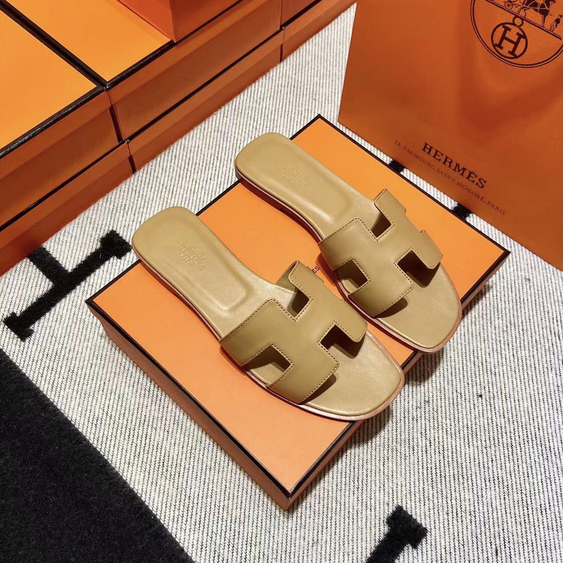 에르메스 올수공 오란 슬리퍼 샌들 스위프트 14